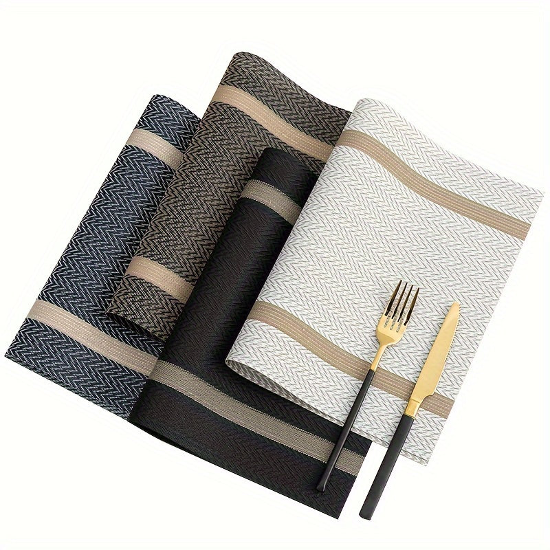 Washable Placemat - PVC Non-Slip, Heat Insulation, Heat Resistant Mat for Daily Use