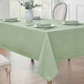 1pc Sage Green Polyester Rectangular Tablecloth, Simple Style Woven Machine Made Table Cover for Restaurant, Outdoor, Living Room, Patio, Picnic Or Holiday Party, Home Decoration