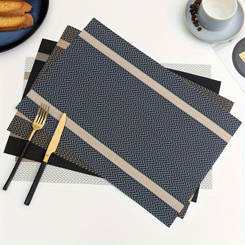 Washable Placemat - PVC Non-Slip, Heat Insulation, Heat Resistant Mat for Daily Use