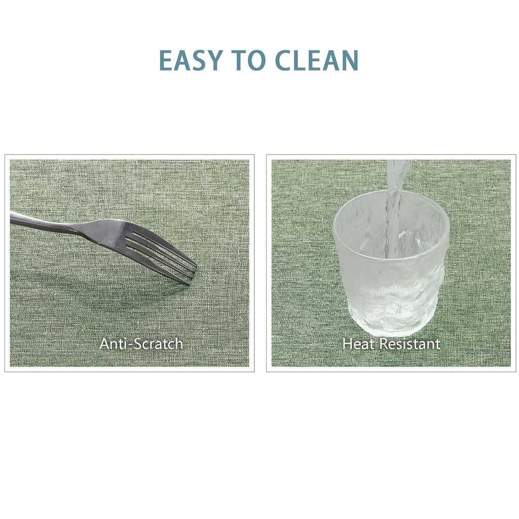 1pc Sage Green Polyester Rectangular Tablecloth, Simple Style Woven Machine Made Table Cover for Restaurant, Outdoor, Living Room, Patio, Picnic Or Holiday Party, Home Decoration